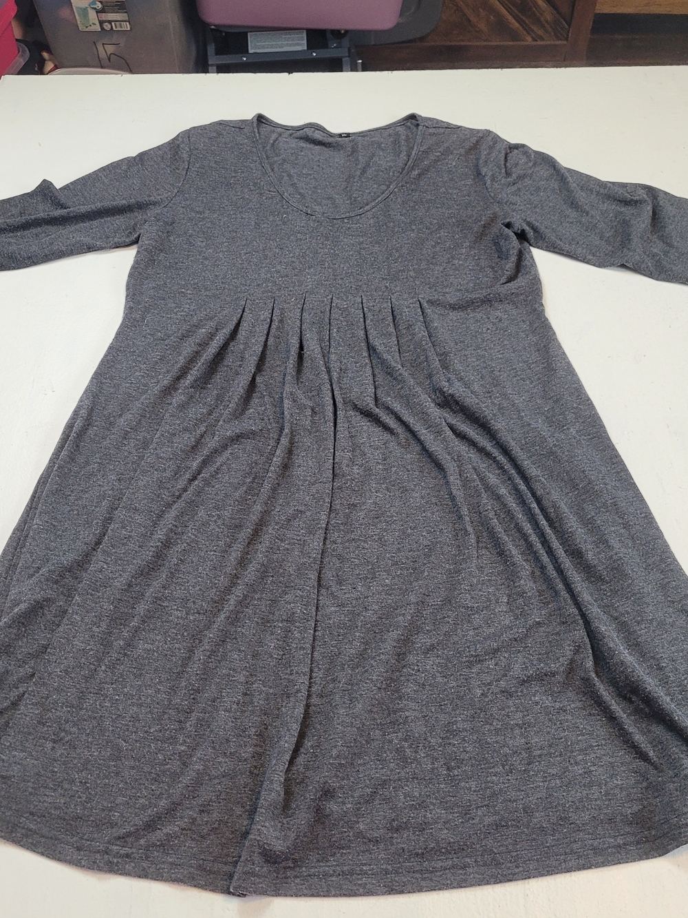Women’s Gray Pleated Mini Dress